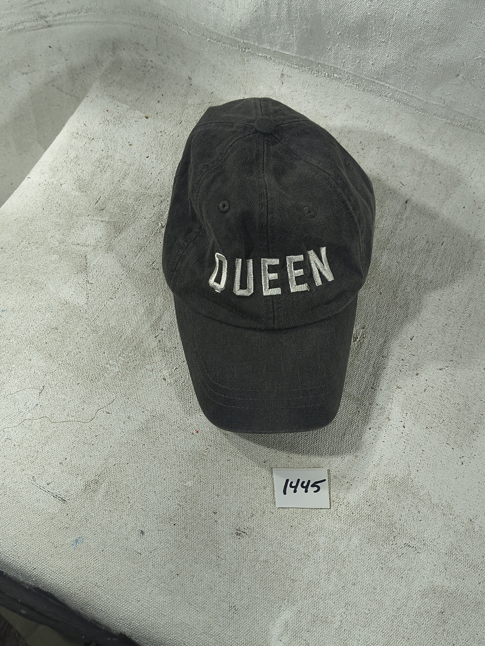 Adams Dark Gray 'QUEEN' Embroidered Adjustable Baseball Cap